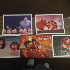 Disney Incredibles 2 lithograph 2018 At prints 14x10 set of 4